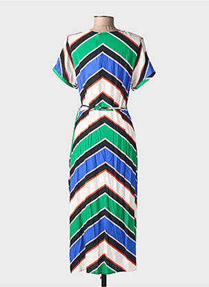 Robe mi-longue manches courtes manches courtes vert LA PETITE ETOILE femme