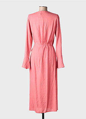 Robe longue manches longues manches longues rose LA PETITE ETOILE femme