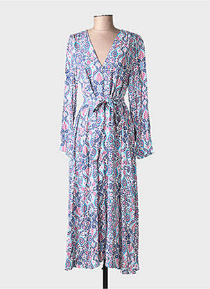 Robe longue manches longues manches longues bleu LA PETITE ETOILE femme