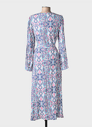 Robe longue manches longues manches longues bleu LA PETITE ETOILE femme