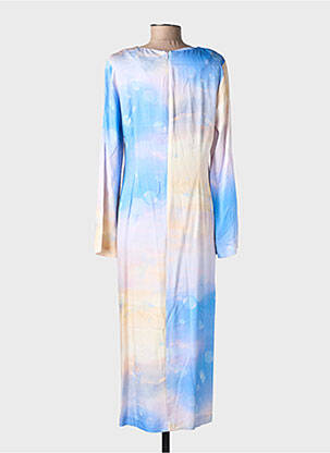 Robe longue manches longues manches longues bleu NUMPH femme