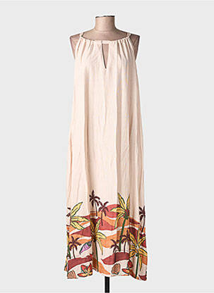 Robe mi-longue sans manche sans manche beige LA PETITE ETOILE femme