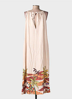Robe mi-longue sans manche sans manche beige LA PETITE ETOILE femme