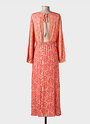 Robe longue manches longues manches longues orange LA PETITE ETOILE femme