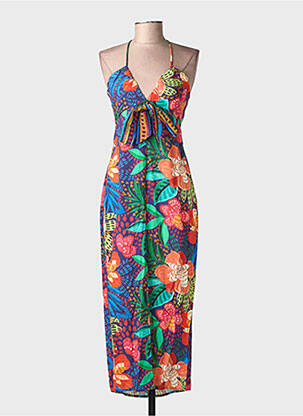 Robe mi-longue sans manche sans manche bleu LA PETITE ETOILE femme