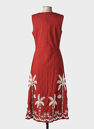 Robe longue sans manche sans manche marron LA PETITE ETOILE femme