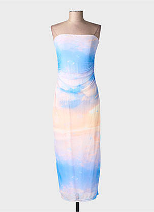 Robe mi-longue sans manche sans manche bleu NUMPH femme