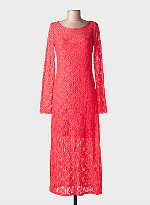 Robe longue manches longues manches longues rose NUMPH femme