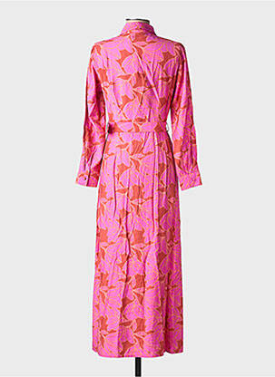 Robe longue manches longues manches longues rose LA PETITE ETOILE femme