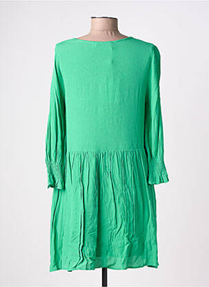 Robe courte manches longues manches longues vert EMILIE.K femme