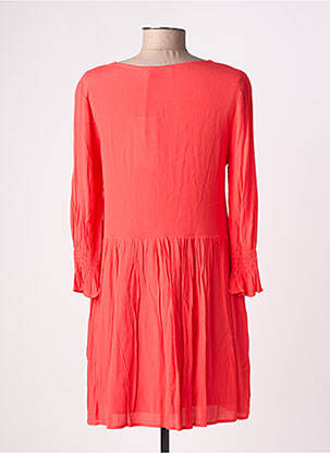 Robe courte manches longues manches longues rouge EMILIE.K femme