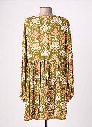 Robe courte manches longues manches longues vert EMILIE.K femme