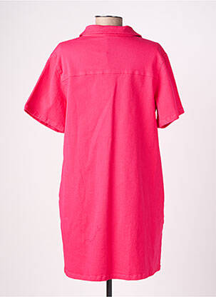 Robe courte manches courtes manches courtes rose EMILIE.K femme
