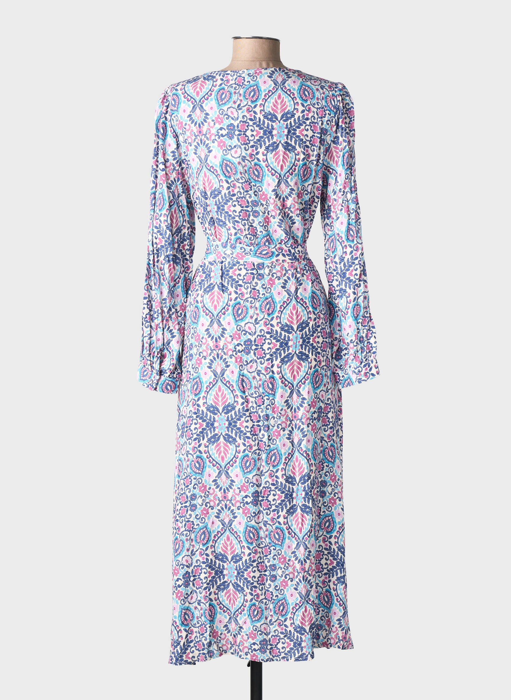 Robe longue manches longues manches longues bleu LA PETITE ETOILE femme