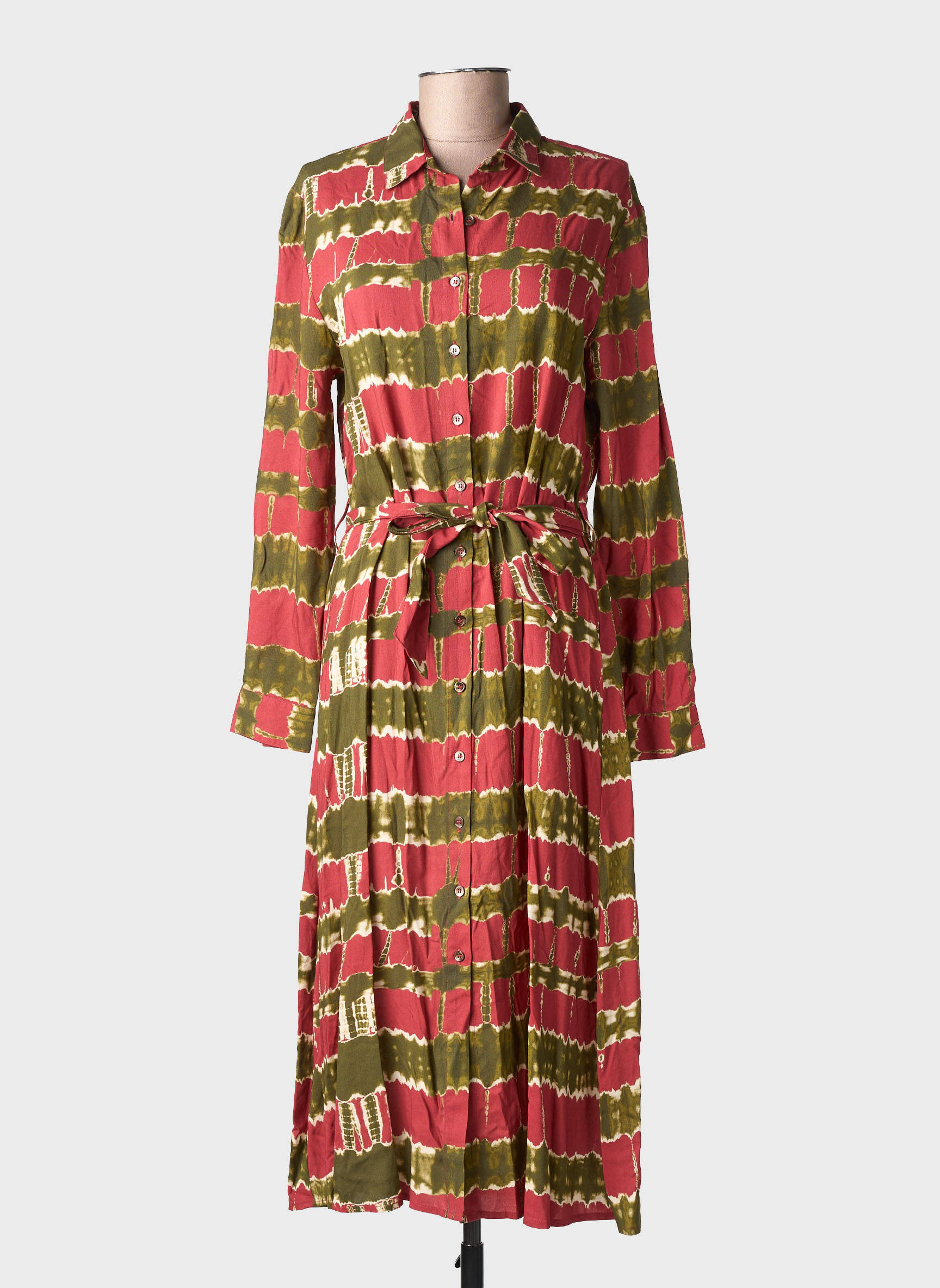 Robe longue manches longues manches longues rouge LA PETITE ETOILE femme
