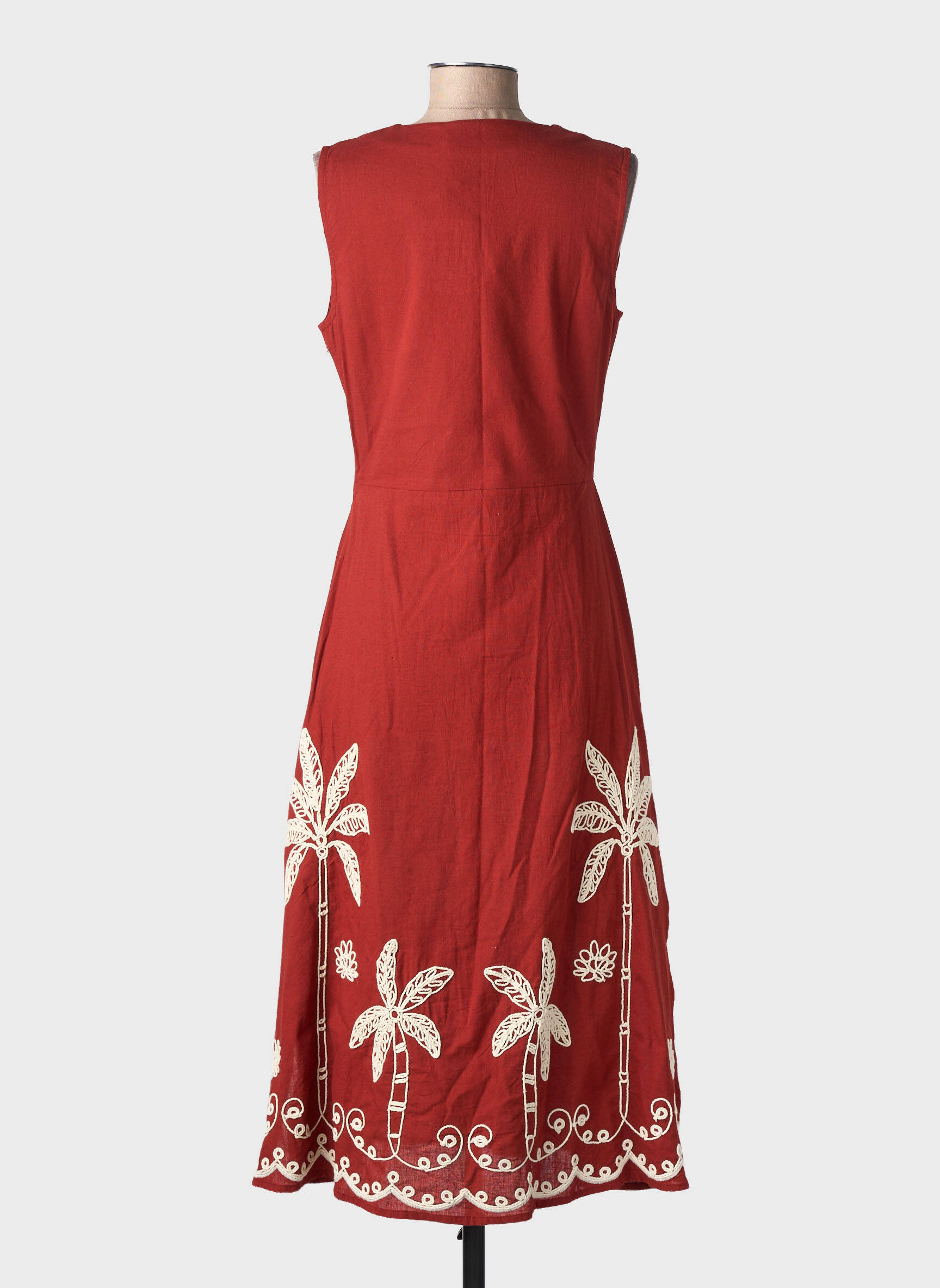 Robe longue sans manche sans manche marron LA PETITE ETOILE femme