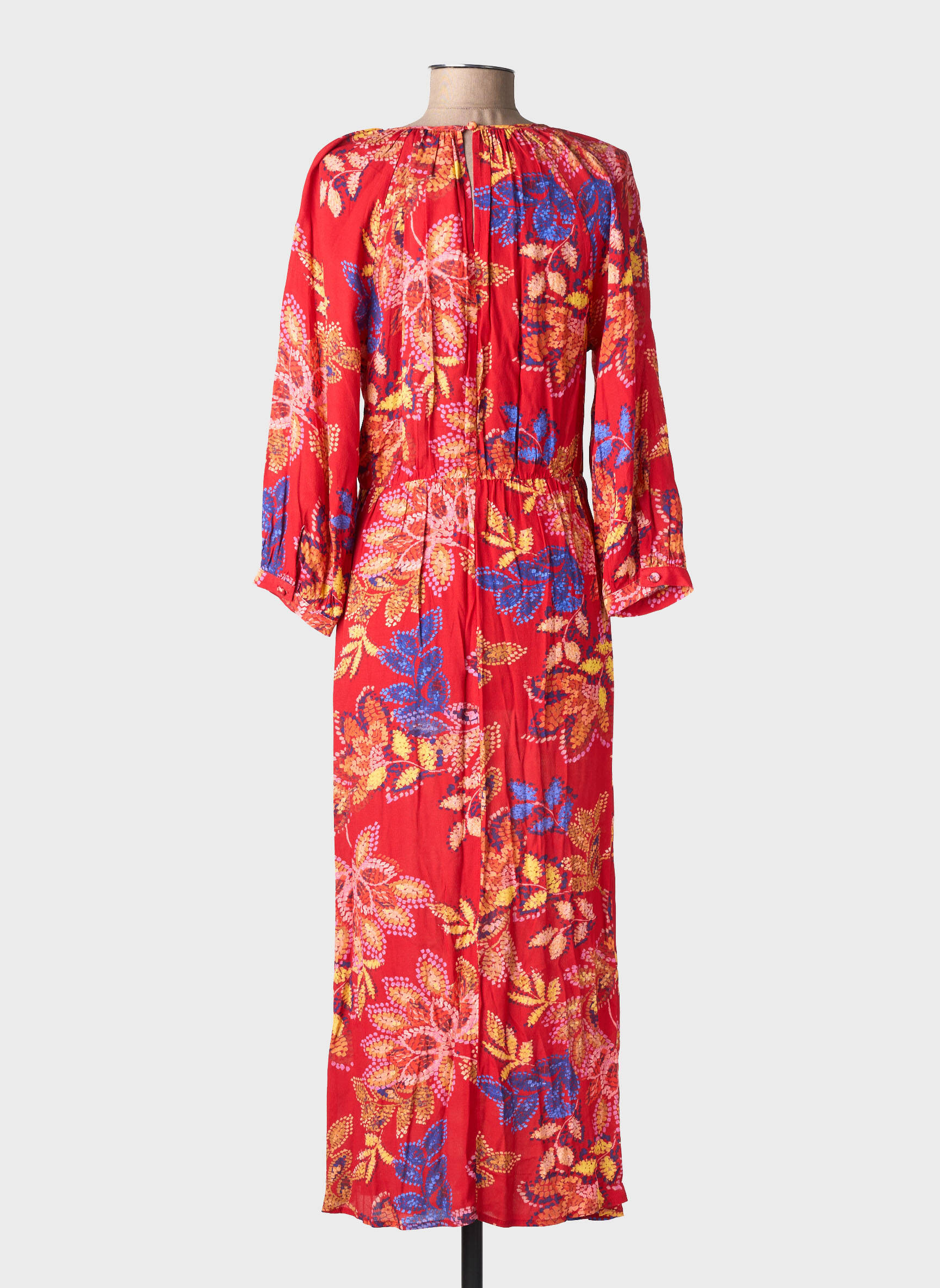 Robe longue manches longues manches longues rouge LA PETITE ETOILE femme