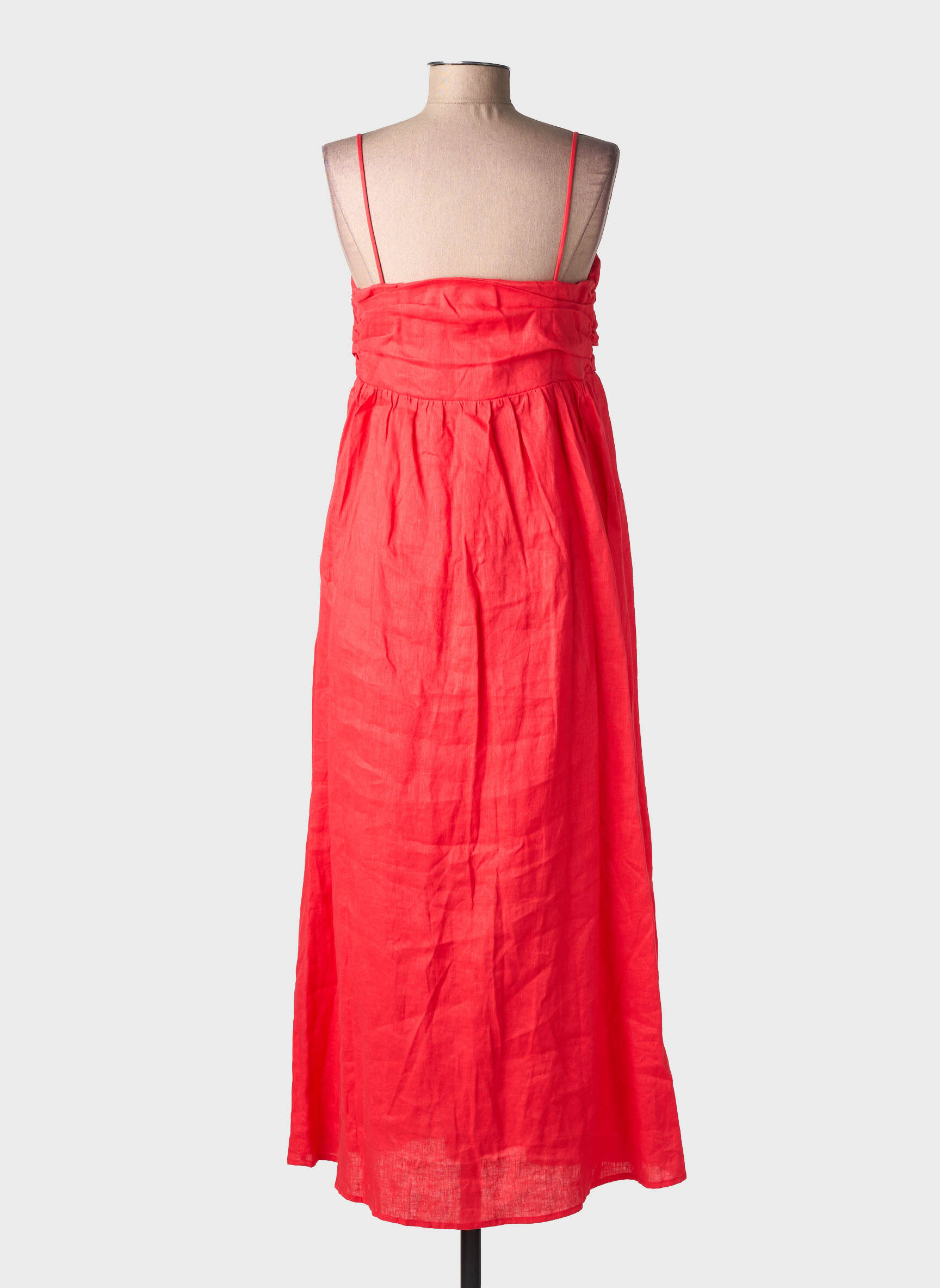 Robe mi-longue sans manche sans manche rouge ARTLOVE femme