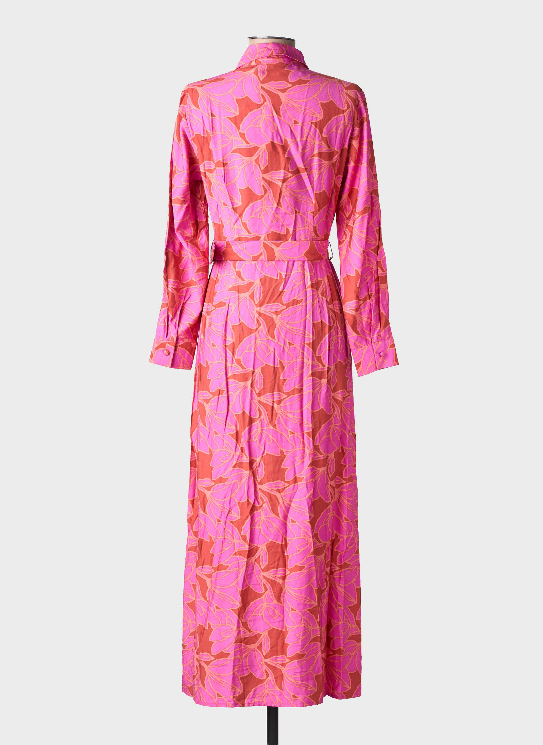 Robe longue manches longues manches longues rose LA PETITE ETOILE femme