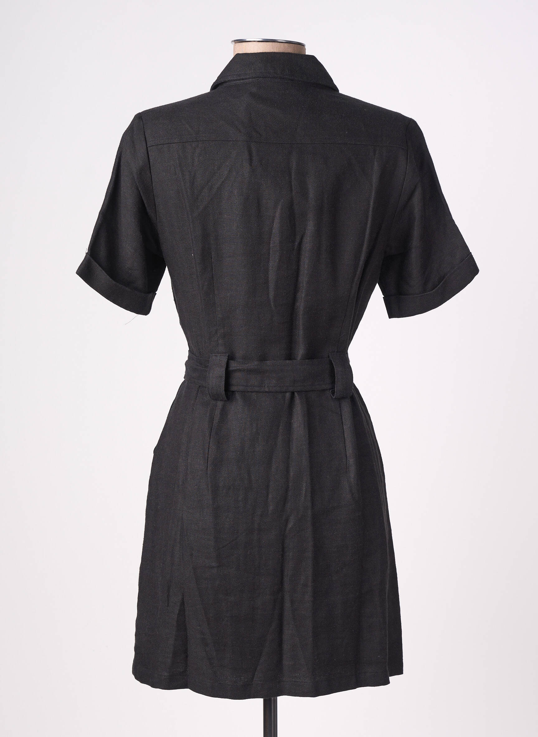 Robe courte manches courtes manches courtes noir LA PETITE ETOILE femme
