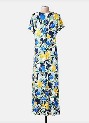 Robe longue manches courtes manches courtes bleu AN II VITO femme