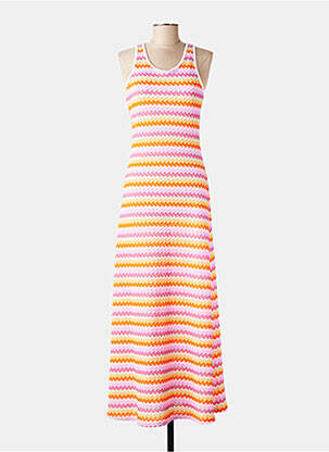 Robe longue sans manche sans manche rose CIVICO 1 femme