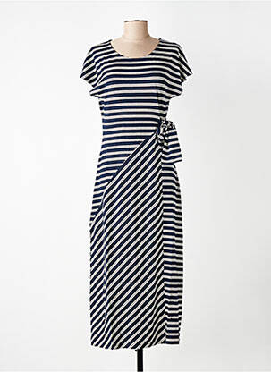 Robe mi-longue manches courtes manches courtes bleu NICE THINGS femme