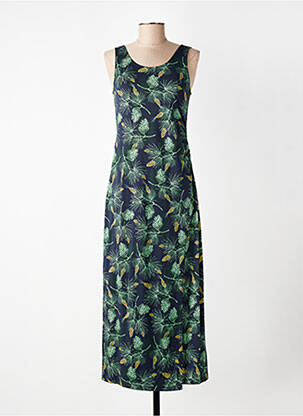Robe longue imprimé fantaisie sans manche bleu NICE THINGS femme