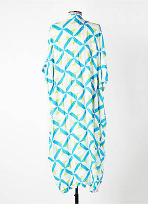 Veste kimono col v bleu MAT. femme