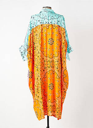 Robe longue manches courtes manches courtes orange ALEX.MAX femme