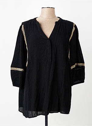 Blouse manches 3/4 manches 3/4 noir YEST femme