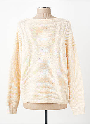 Pull col v manches longues beige ESQUALO femme