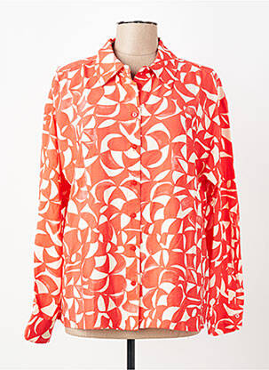 Chemisier imprimé fleurs manches longues rouge ESQUALO femme