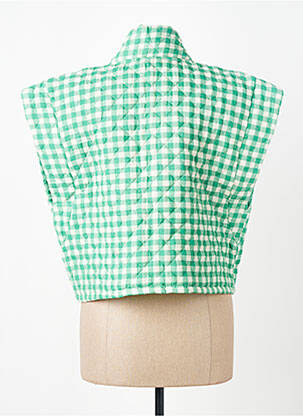 Gilet sans manche coupe droite vert FAN FAN femme