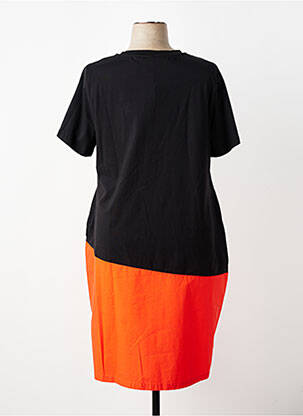 Robe mi-longue manches courtes manches courtes noir FLY OUT femme