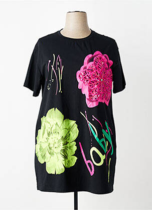 T-shirt stretch manches courtes noir FLY OUT femme