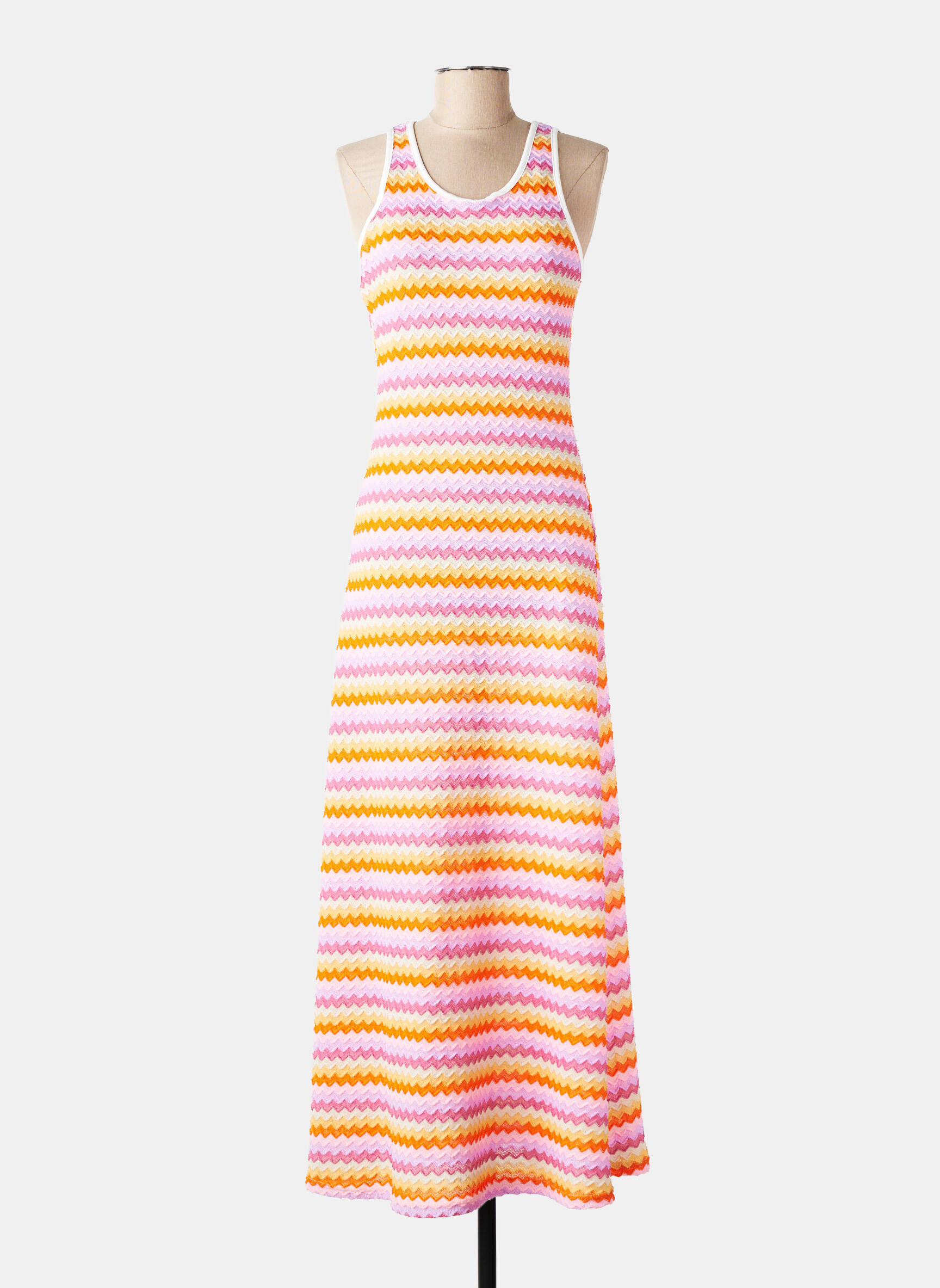 Robe longue sans manche sans manche rose CIVICO 1 femme