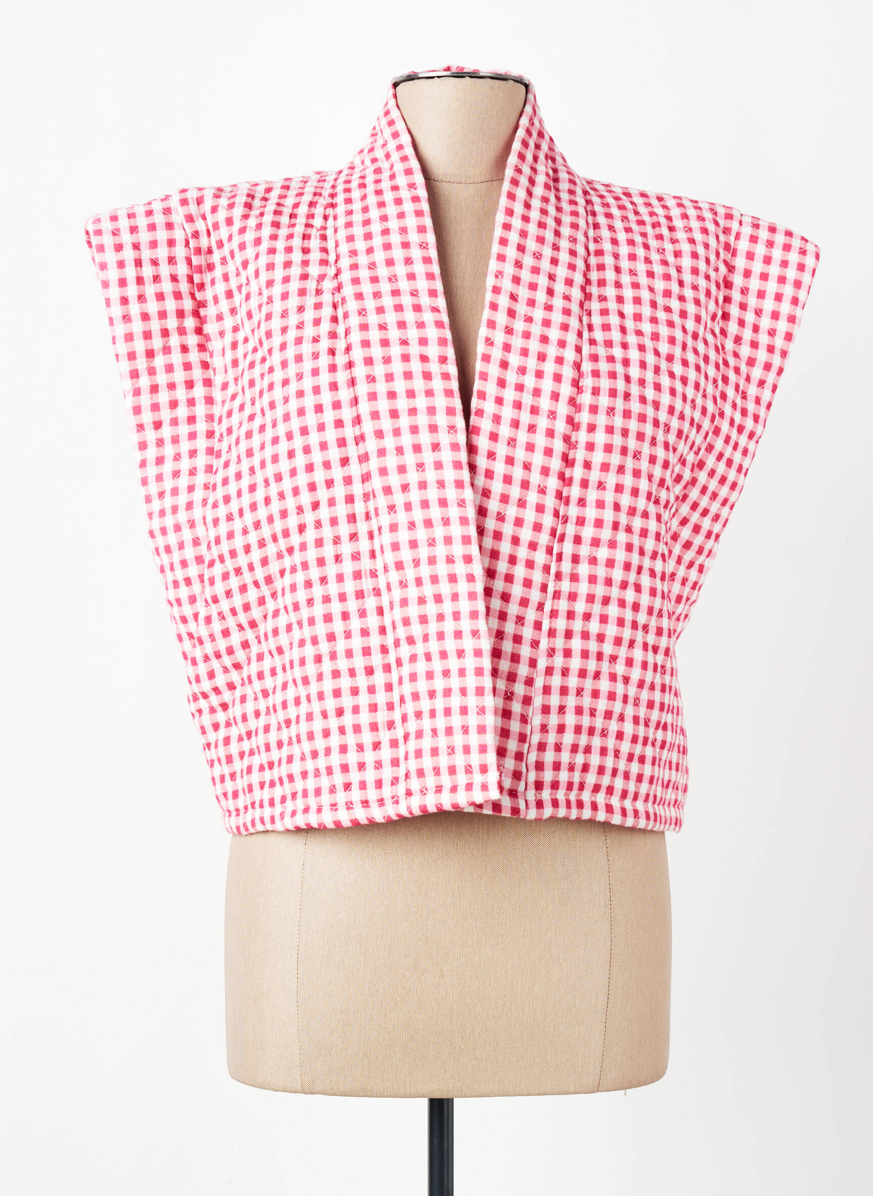 Gilet manches courtes coupe droite rouge FAN FAN femme