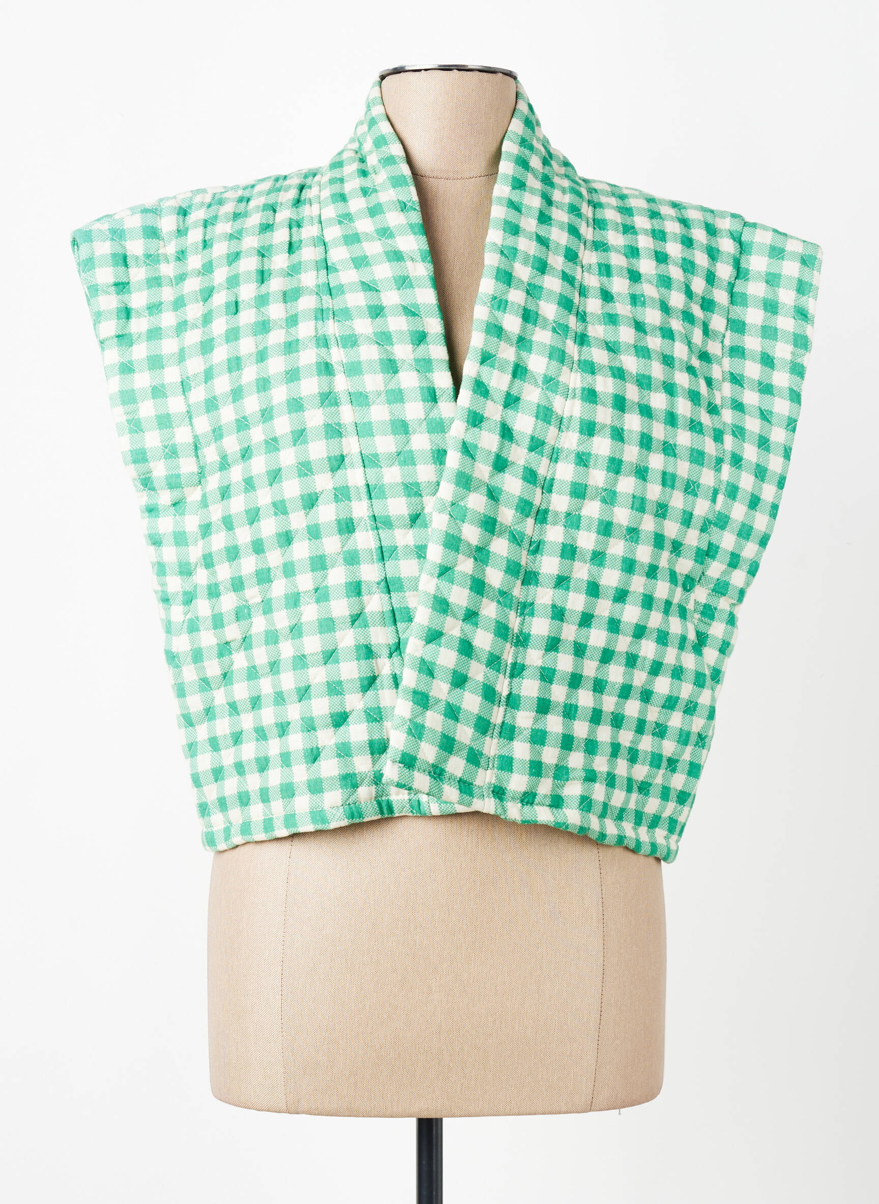 Gilet sans manche coupe droite vert FAN FAN femme