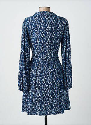Robe courte manches longues manches longues bleu EMILIE.K femme
