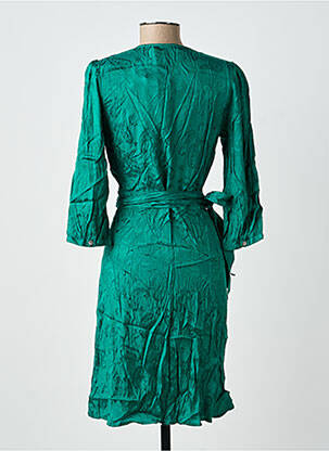 Robe mi-longue manches 3/4 manches 3/4 vert LA PETITE ETOILE femme