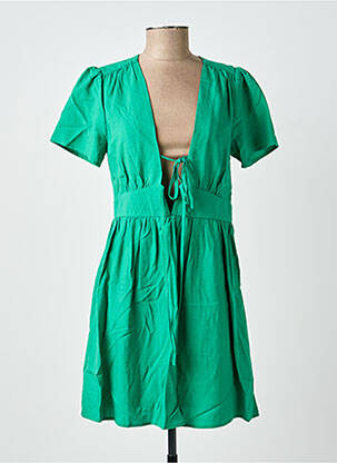 Robe courte manches courtes manches courtes vert LA PETITE ETOILE femme