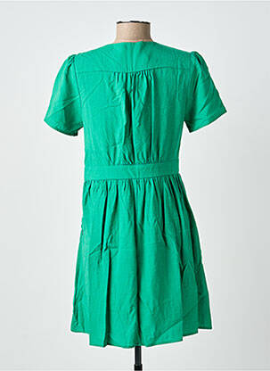 Robe courte manches courtes manches courtes vert LA PETITE ETOILE femme
