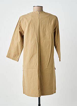 Robe courte manches 3/4 manches 3/4 marron LA PETITE ETOILE femme