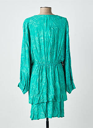 Robe courte manches longues manches longues vert ARTLOVE femme