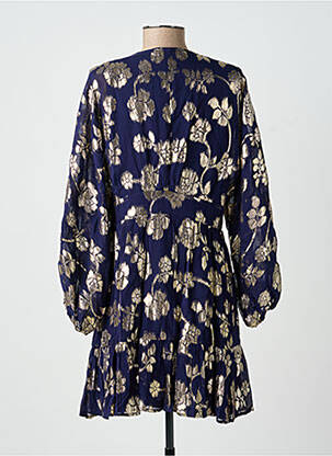 Robe courte manches longues manches longues bleu LA PETITE ETOILE femme