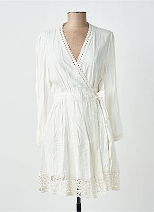 Robe courte manches longues manches longues blanc LA PETITE ETOILE femme