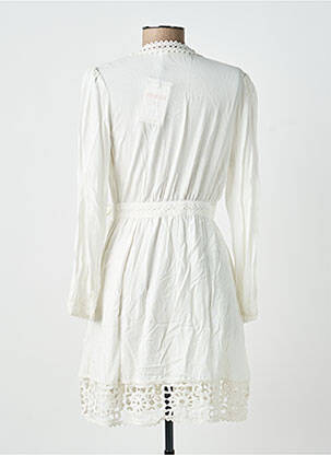 Robe courte manches longues manches longues blanc LA PETITE ETOILE femme