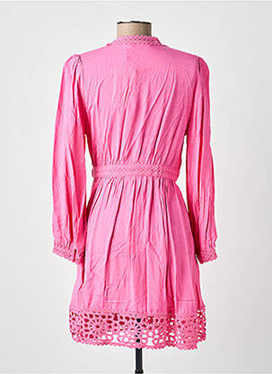 Robe courte manches longues manches longues rose LA PETITE ETOILE femme