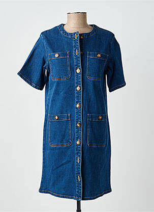Robe courte manches courtes manches courtes bleu LA PETITE ETOILE femme